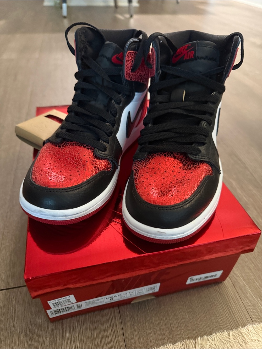 Nike Air Jordan 1 Retro High OG “Ruby” Wmns Sz 8 | Varsity Red/Black/White